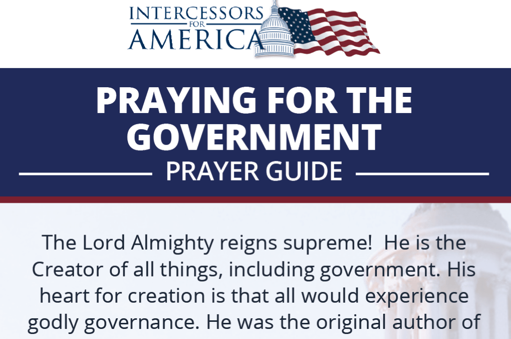 Praying for the Government Bookmark