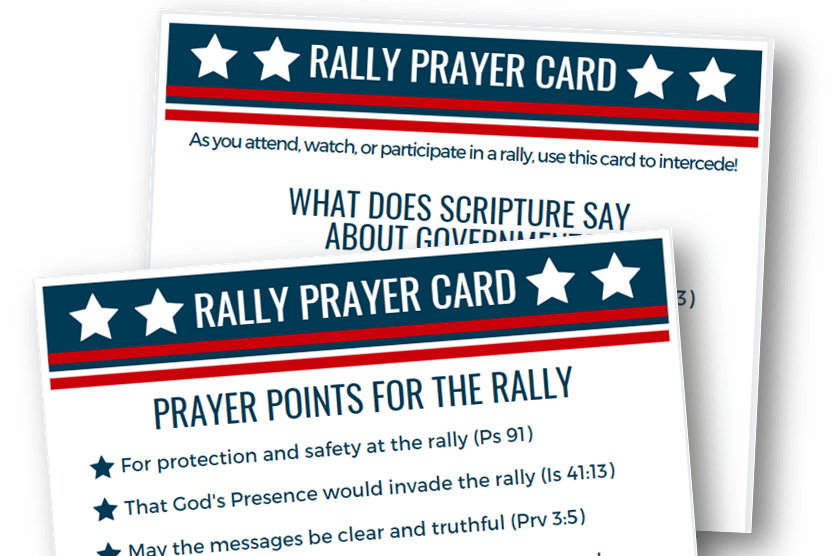 Rally Prayer Card